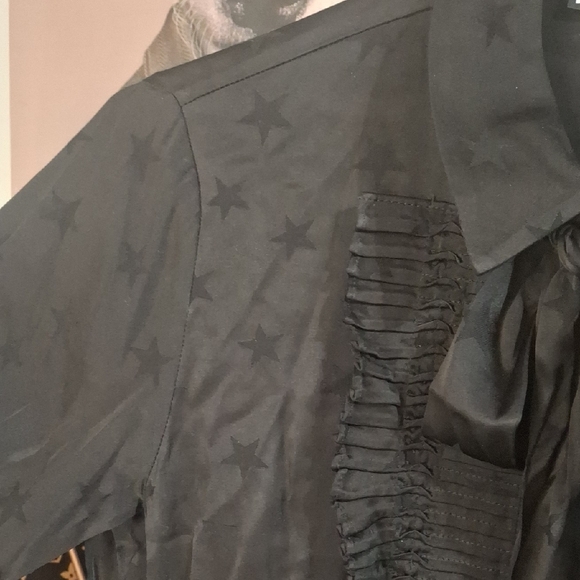 Kooples Black Star Ruffled Unique Blouse - Picture 11 of 12